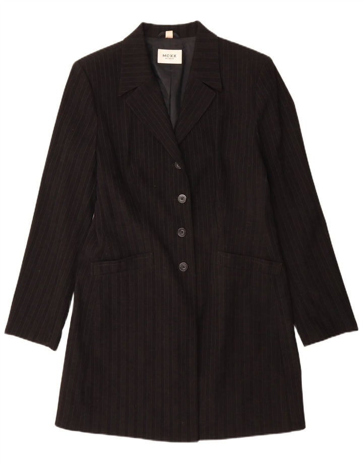 Mexx Damenmantel UK 16, groß, schwarz gestreift, Polyester