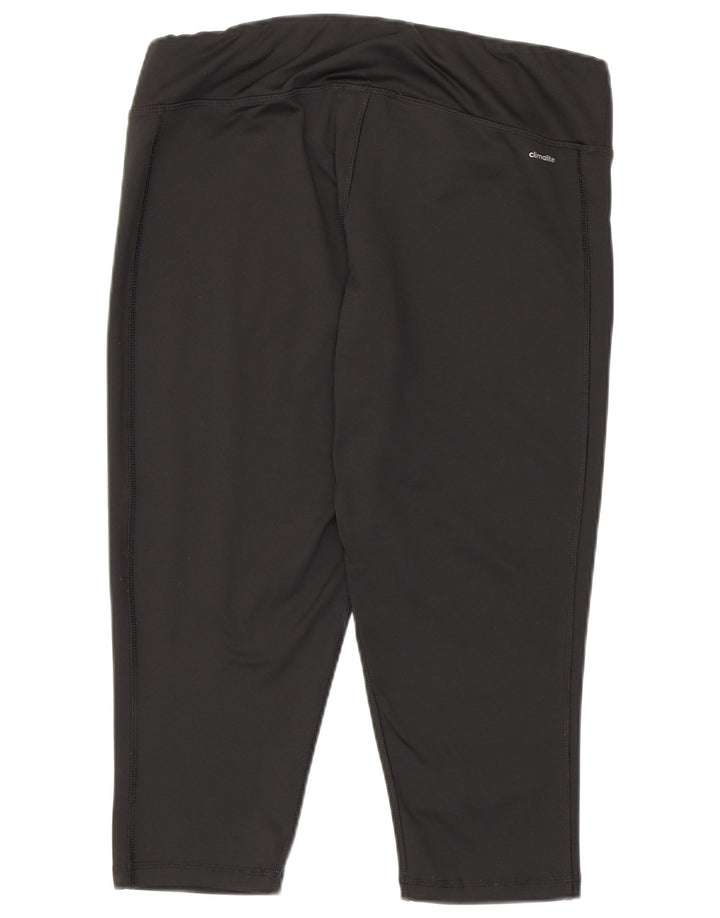 Adidas Damen Climalite Capri Leggings UK 16/18 Large Schwarz Polyester