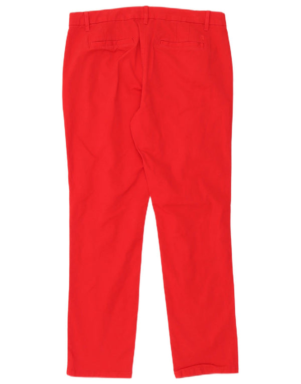 Tommy Hilfiger Damen gerade Chinohose US 10 Large W32 L30 Rot