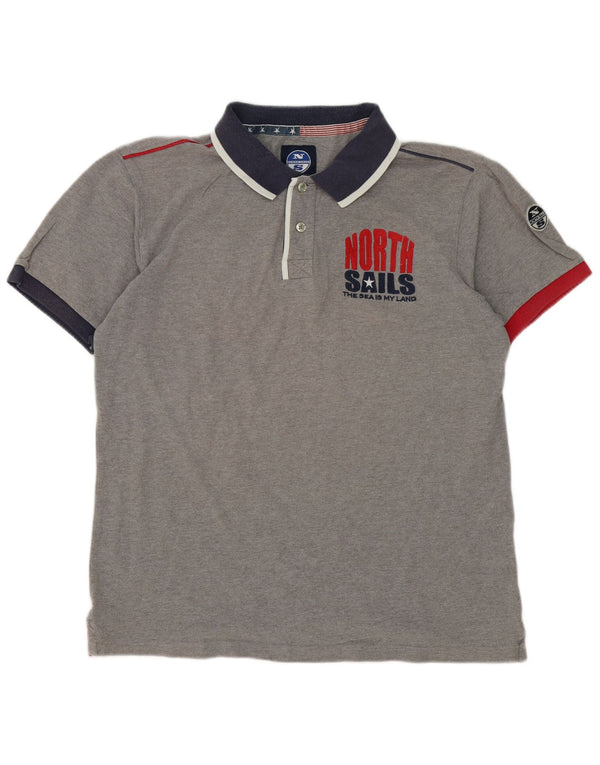 North Sails Herren Graphic Rugby Poloshirt XL Grau Baumwolle