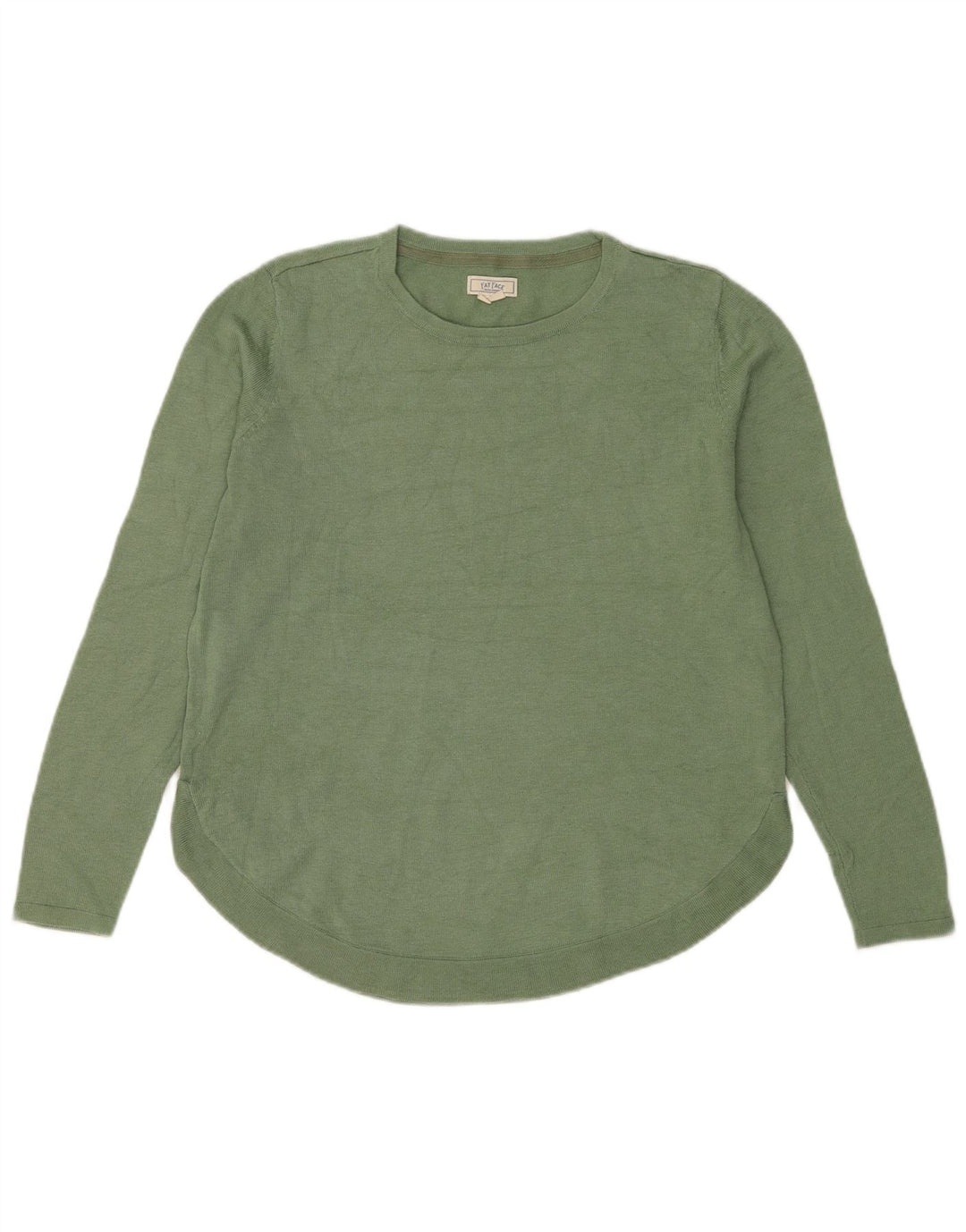 Fat Face Damen-Pullover mit U-Boot-Ausschnitt, UK 12, Mittelgrün, Polyester