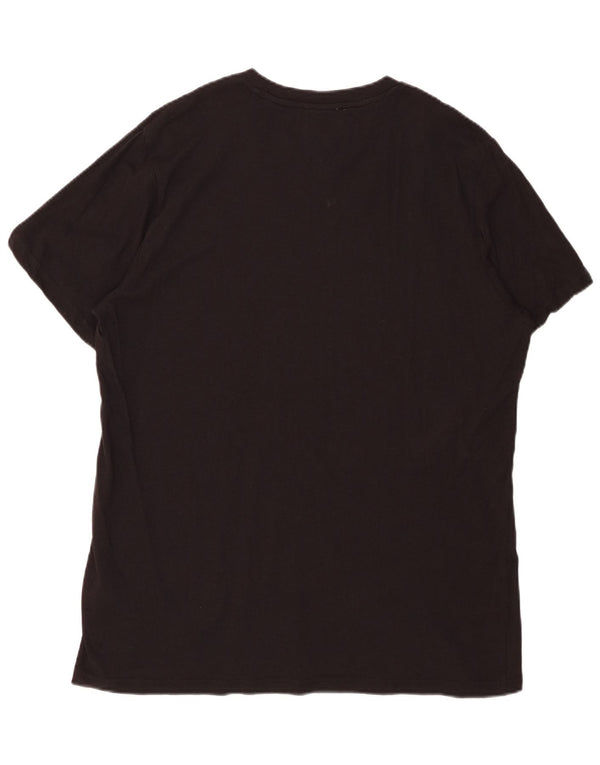 Tommy Hilfiger Herren T-Shirt Top XL Schwarz Baumwolle