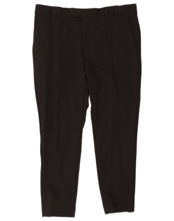 Pierre Cardin Herren Slim Chinohose IT 46 Large W34 L24 Schwarze Baumwolle