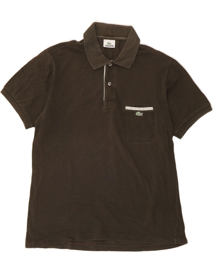 LACOSTE Mens Polo Shirt Size 4 Medium Khaki Cotton Vintage Lacoste and Second-Hand Lacoste from Messina Hembry 