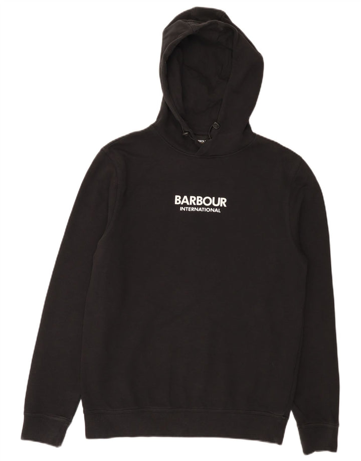 Barbour Herren-Kapuzenpullover mit Grafik, Größe S, schwarze Baumwolle