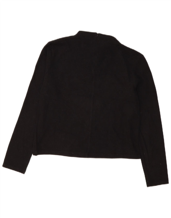 Zara Damen Top Langarm UK 14 Medium Schwarz