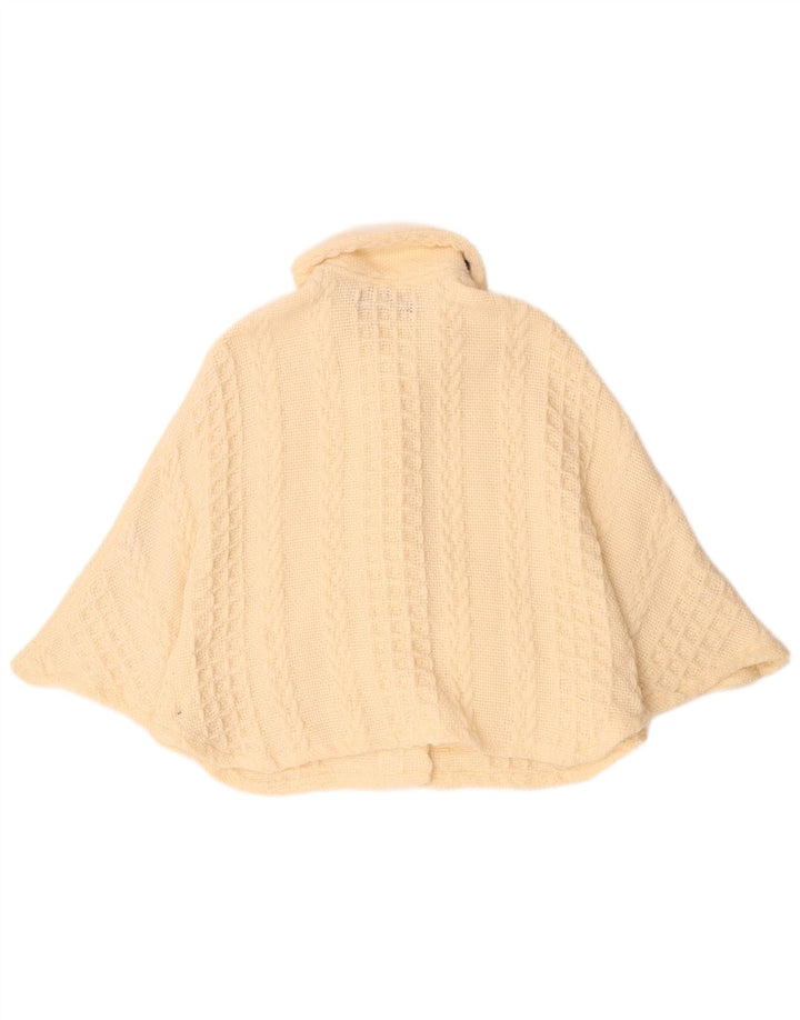 JOHN BRANIGAN Damen Poncho-Pullover, Einheitsgröße, gebrochenes Weiß