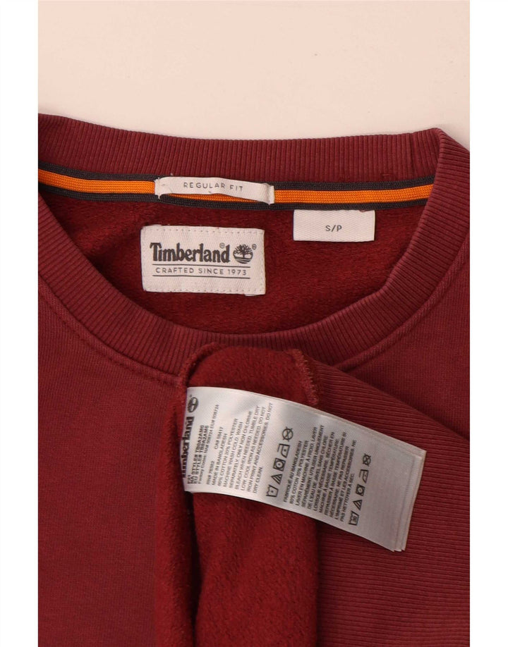 Timberland Herren-Sweatshirt mit normaler Passform, klein, rot, Baumwolle