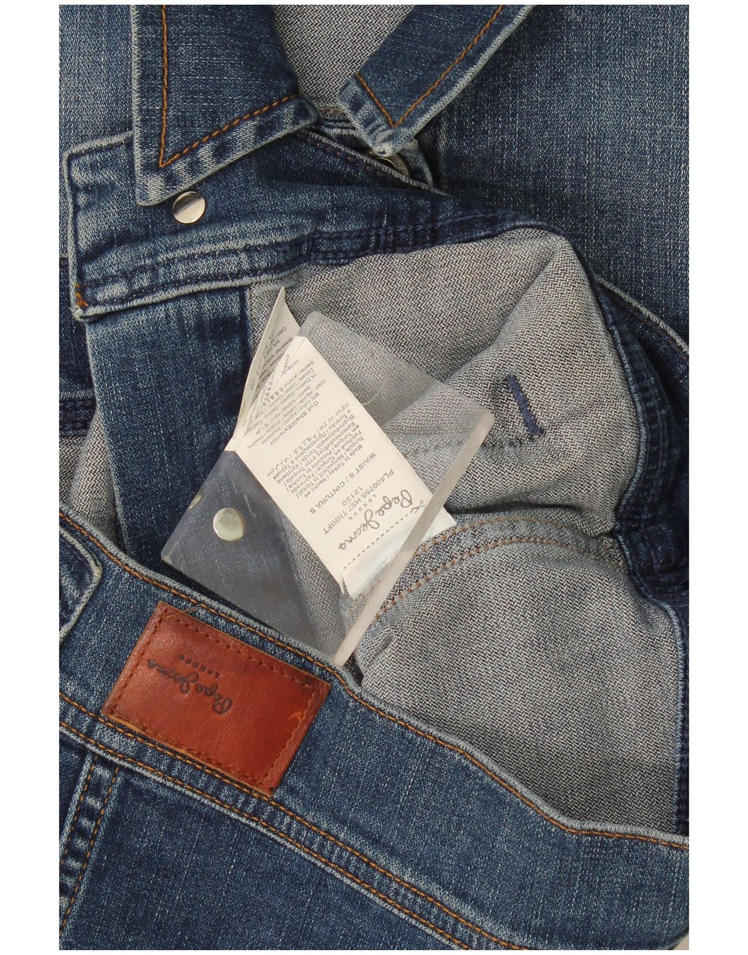 PEPE Jeans Damen Jeansjacke UK 10 Small Marineblau Baumwolle