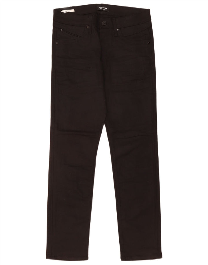 Jack & Jones Herren GLENN Slim Jeans W31 L30 Schwarze Baumwolle