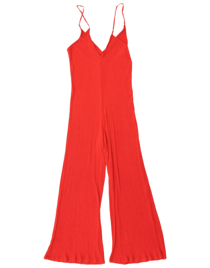 Zara Damen Trafaluc ärmelloser Overall UK 10 Small Rot