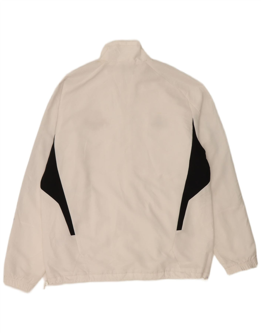 Adidas Herren-Trainingsanzugoberteil, UK-Größe 42/44, großes weißes Colourblock-Polyester