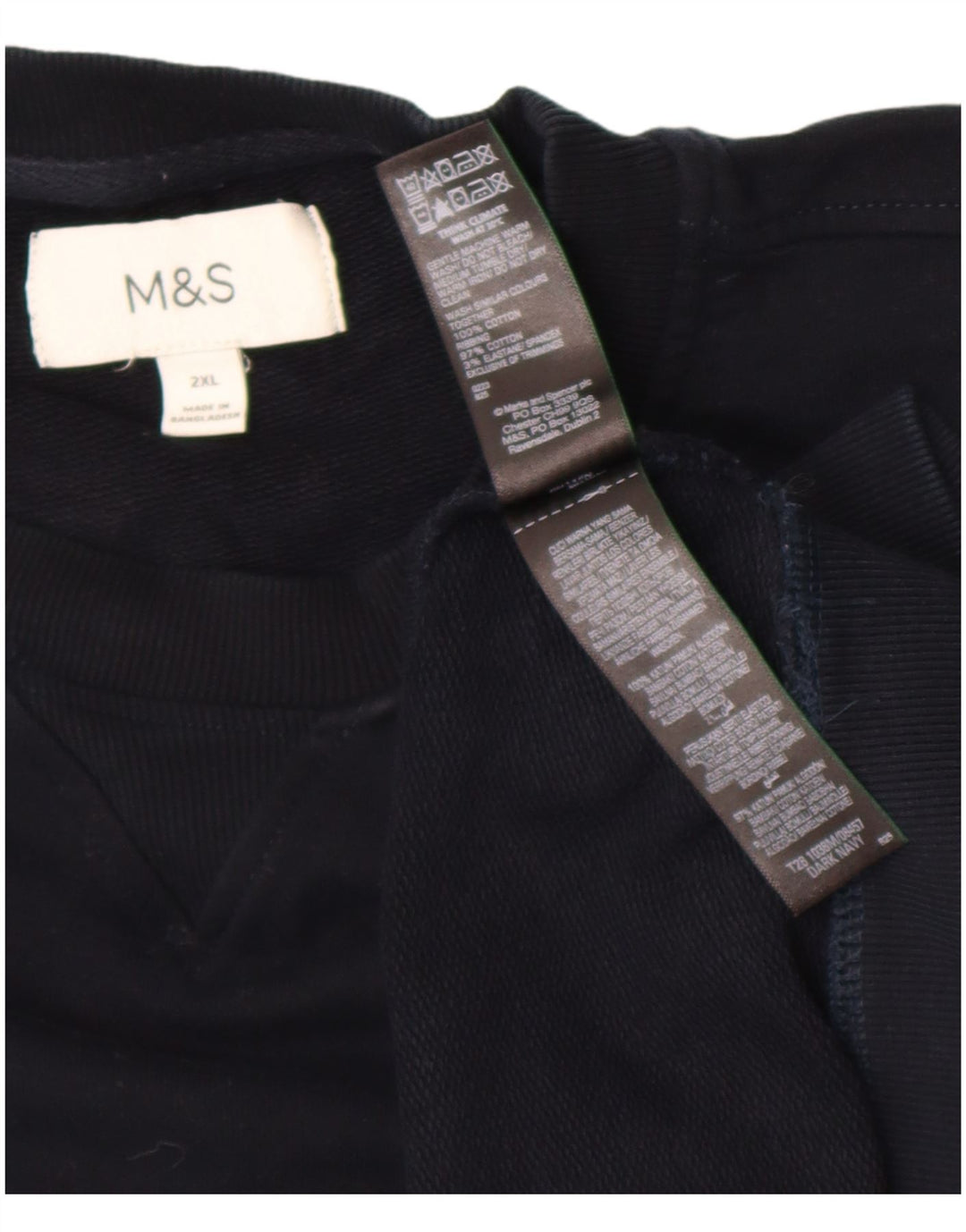 Marks & Spencer Herren Sweatshirt Pullover 2XL Marineblau Baumwolle