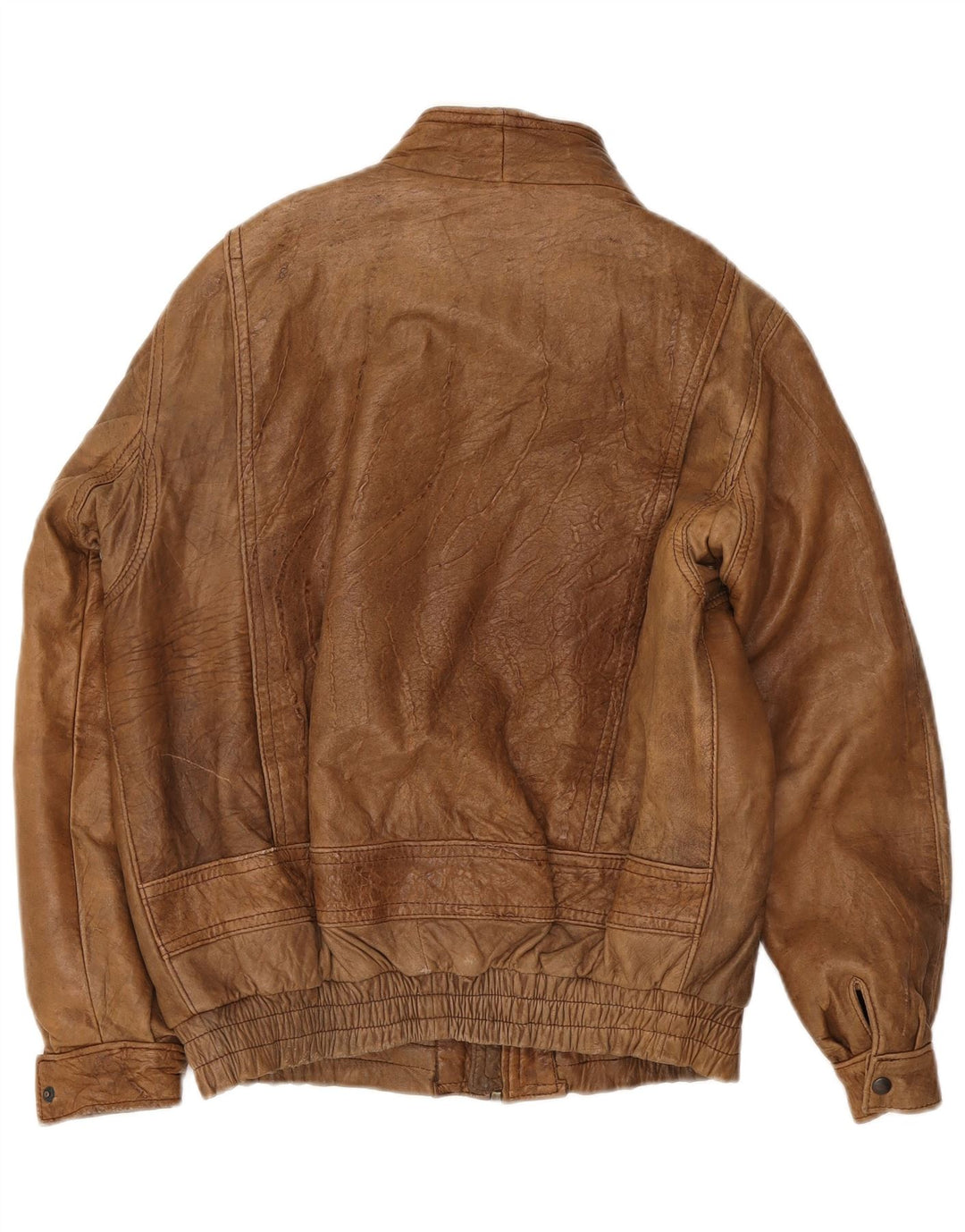 Vintage Herren Lederjacke IT 48 Mittelbraun
