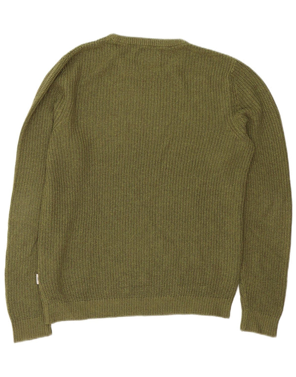 Jack & Jones Herren-Pullover mit U-Boot-Ausschnitt, groß, Khaki, Acryl