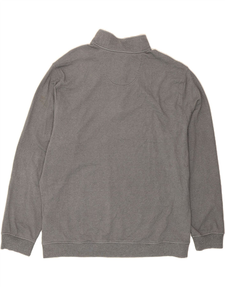 IZOD Mens Zip Neck Sweatshirt Jumper 3XL Grey Polyester Vintage Izod and Second-Hand Izod from Messina Hembry 