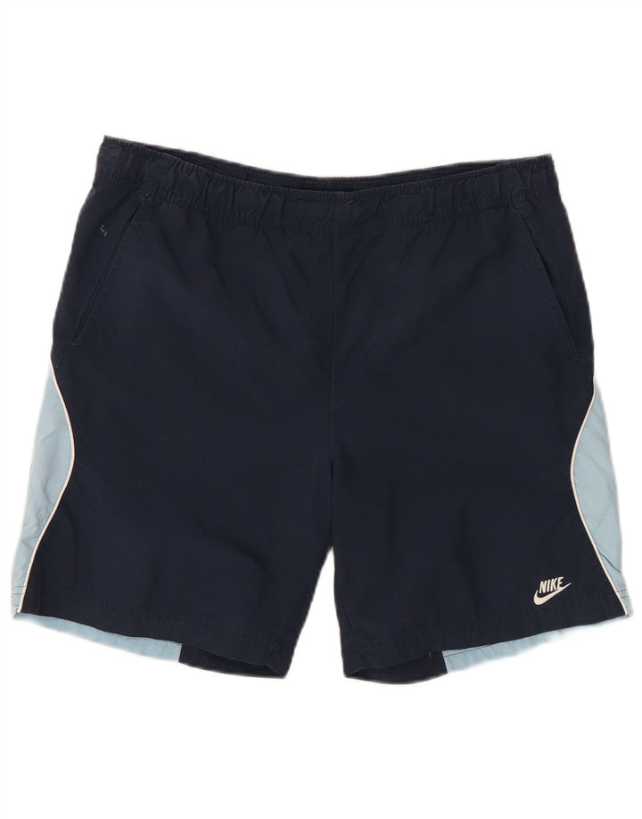 Nike Herren-Badeshorts, Größe S, Marineblau, Farbblock