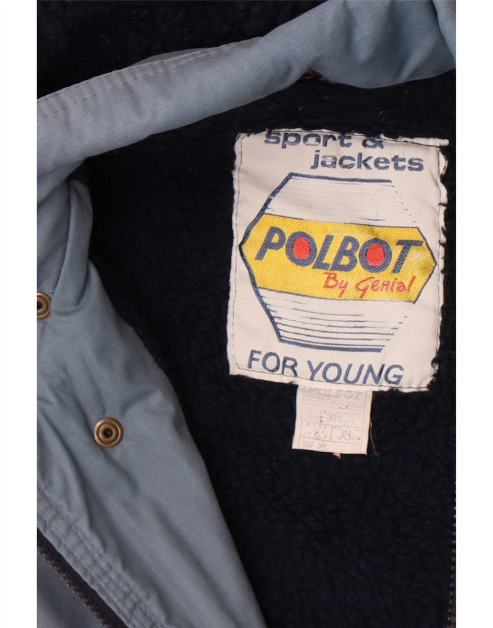 Polbot Herren-Sherpa-Jacke mit Kapuze, UK 42, XL, Blau, Polyester