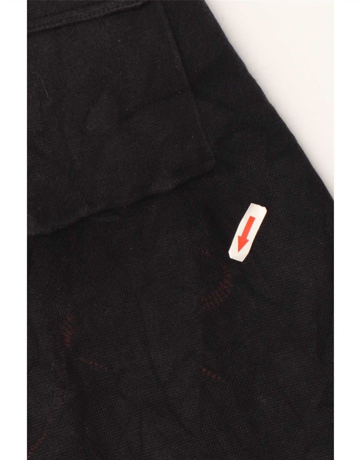 Marks & Spencer Herren-Strickjacke, groß, aus schwarzer Baumwolle