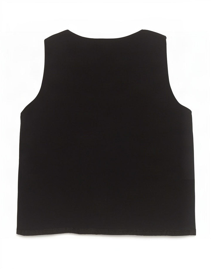 Marks & Spencer Damen Weste Top UK 12 Mittelschwarze Viskose