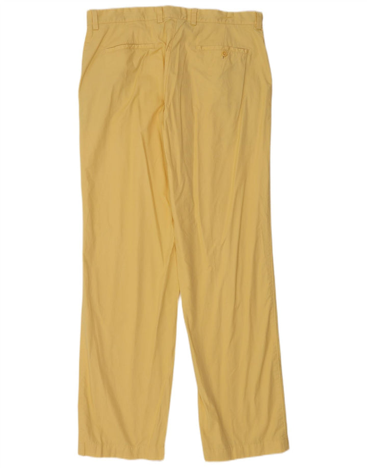 J. CREW Gerade Chinohose für Herren, W36, L34, gelbe Baumwolle