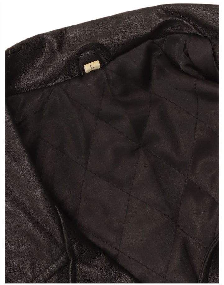Vintage Herren Lederjacke UK 40 Large Schwarz