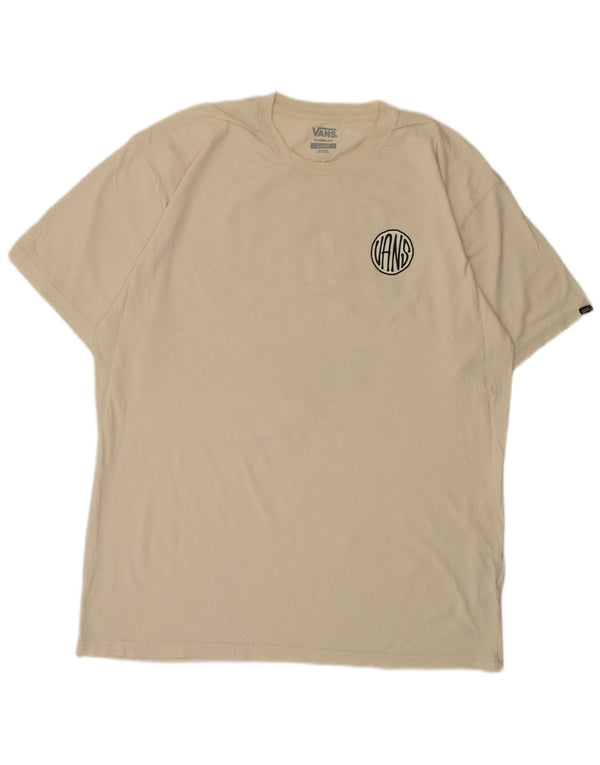 Vans Herren-T-Shirt mit klassischer Passform, XL, gebrochenes Weiß aus Baumwolle mit Blumenmuster