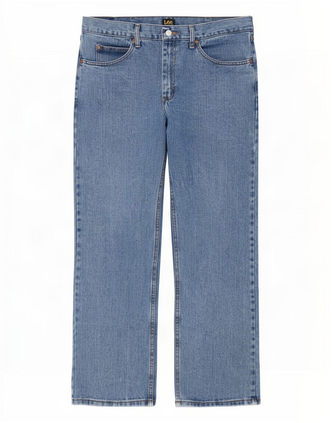 Lee Herren Straight Jeans W36 L32 Blaue Baumwolle