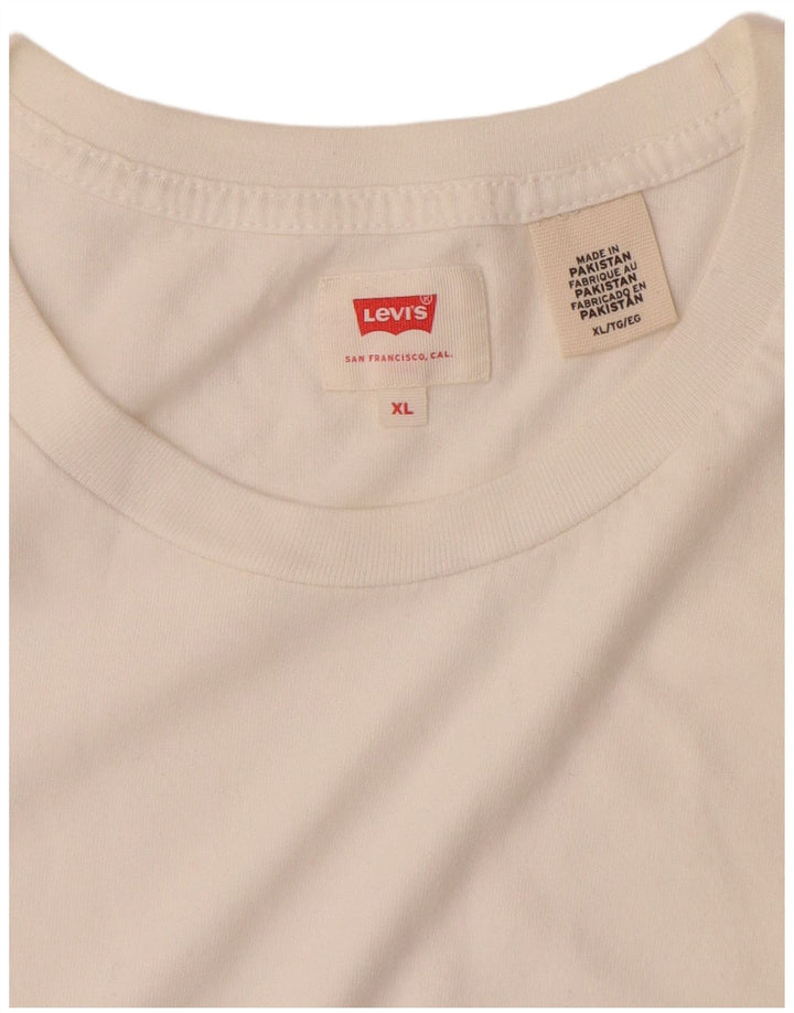LEVI'S Herren T-Shirt Top XL Weiße Baumwolle