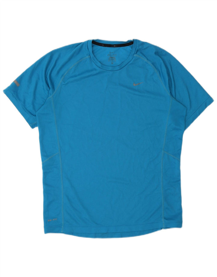 Nike Herren Dri Fit T-Shirt Top Mittelblau