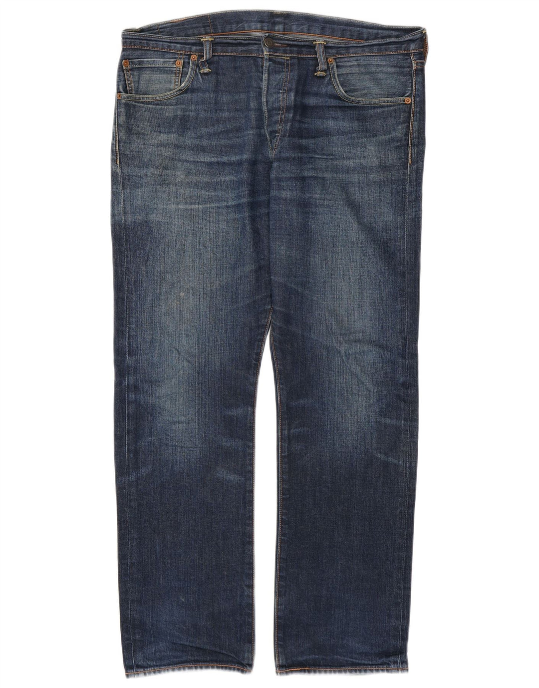 LEVI'S Herren 501 Straight Jeans W34 L30 Blaue Baumwolle