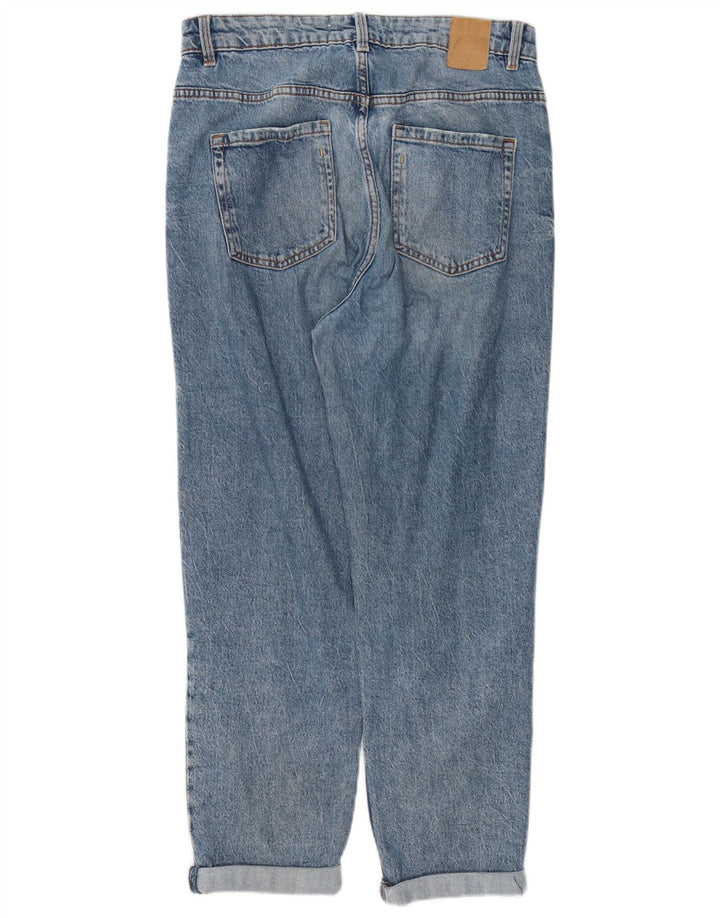 Zara Damen Distressed Tapered Jeans EU 40 Medium W30 L27 Blaue Baumwolle