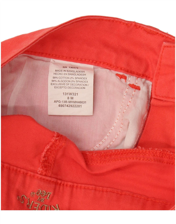 LEE Damen Freizeitshorts US 8 Medium W30 Orange Baumwolle