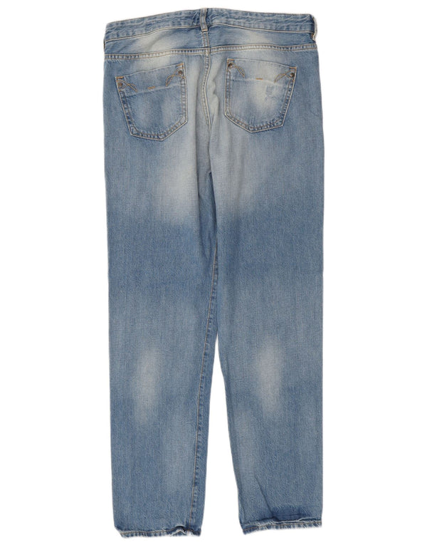 French Connection Damen Straight Jeans UK 14 Large W34 L32 Blaue Baumwolle