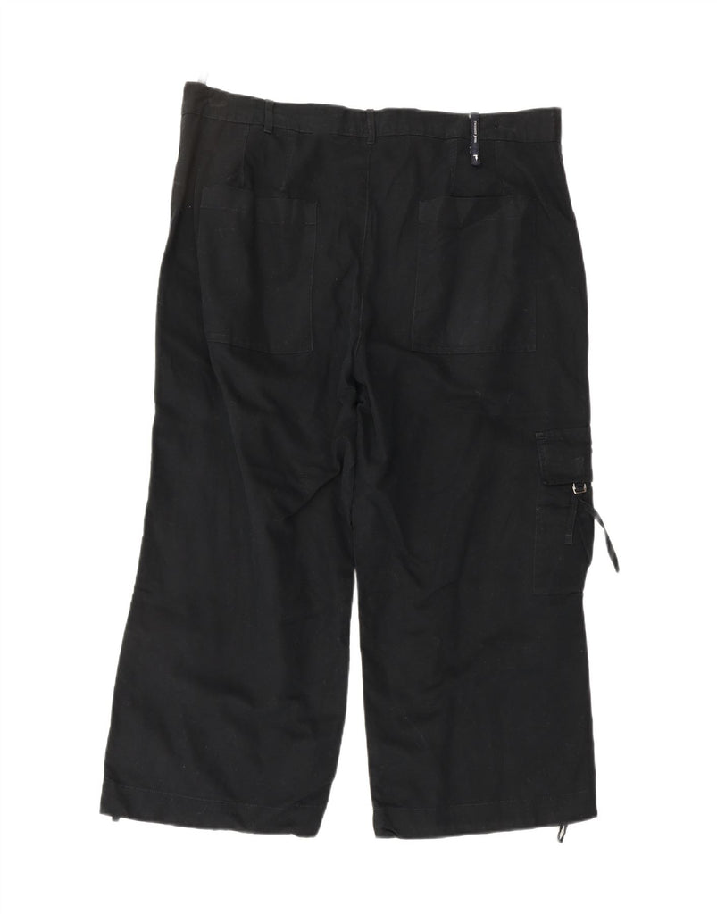 TRUSSARDI Mens Cargo Capri Trousers IT 54 2XL W37 L23 Black Cotton Vintage Trussardi and Second-Hand Trussardi from Messina Hembry 