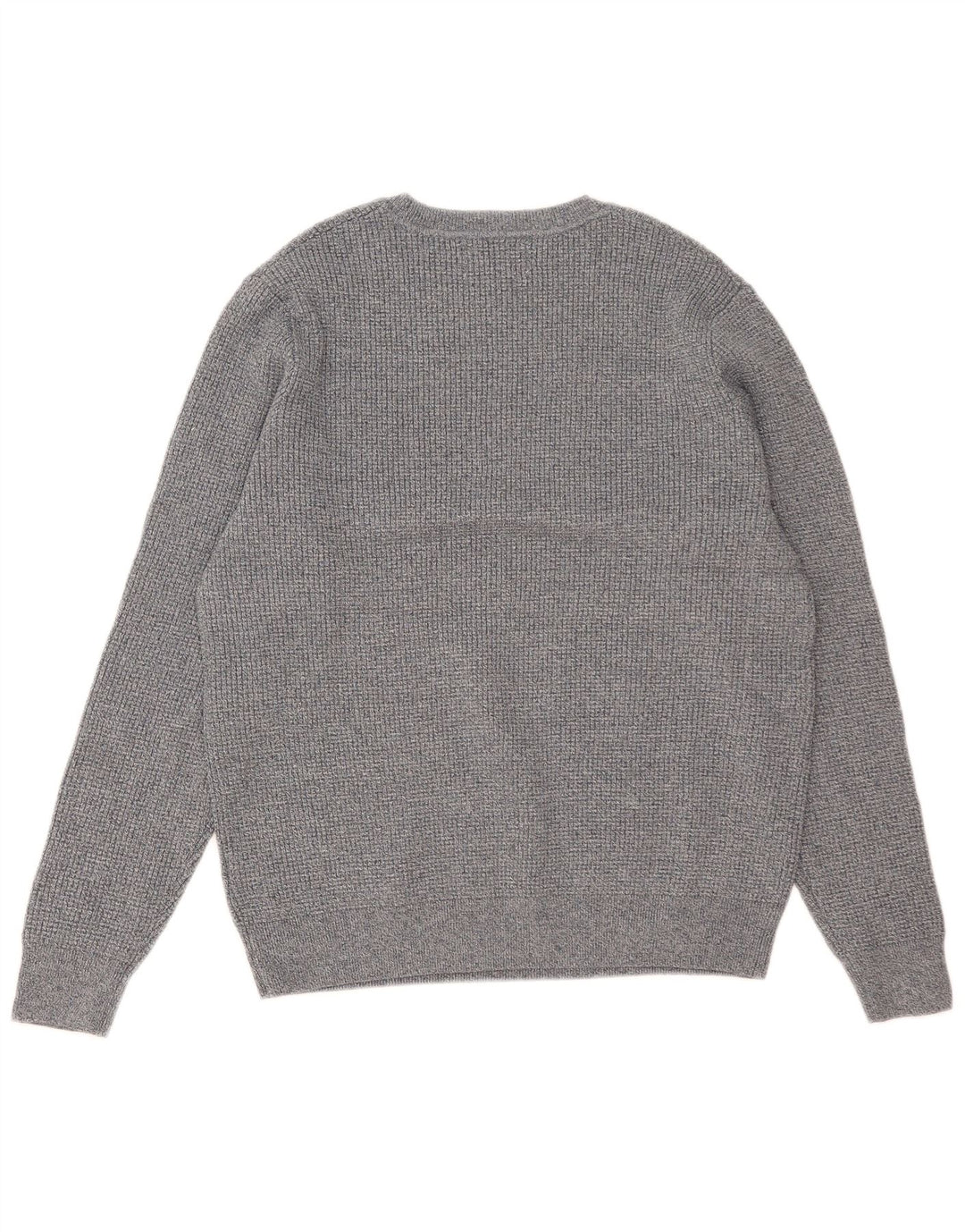Marks & Spencer Herren-Pullover mit Rundhalsausschnitt, groß, grau geflecktes Polyester