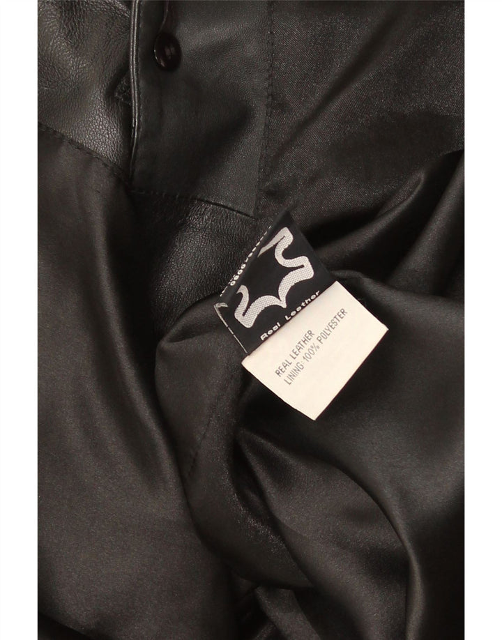 DPL Damen Lederjacke UK 12 Medium Schwarz