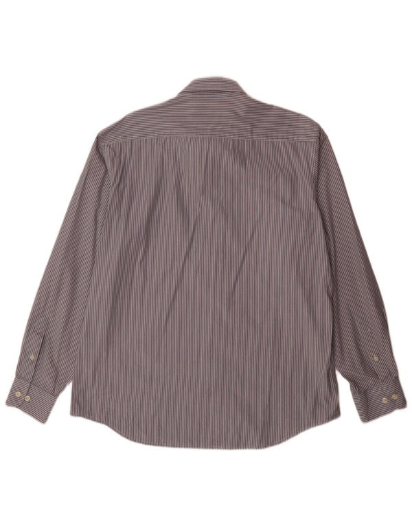 Carrera Herren-Hemd mit normaler Passform, XL, blaue Nadelstreifen-Baumwolle