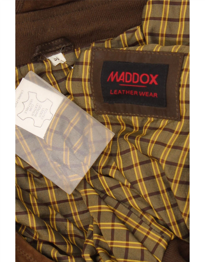 Maddox Herren-Bomberjacke aus Wildleder, IT 50, großes braunes Leder