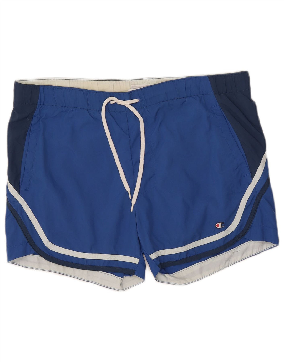 Champion Herren-Badeshorts aus mittelblauem Colourblock-Polyamid