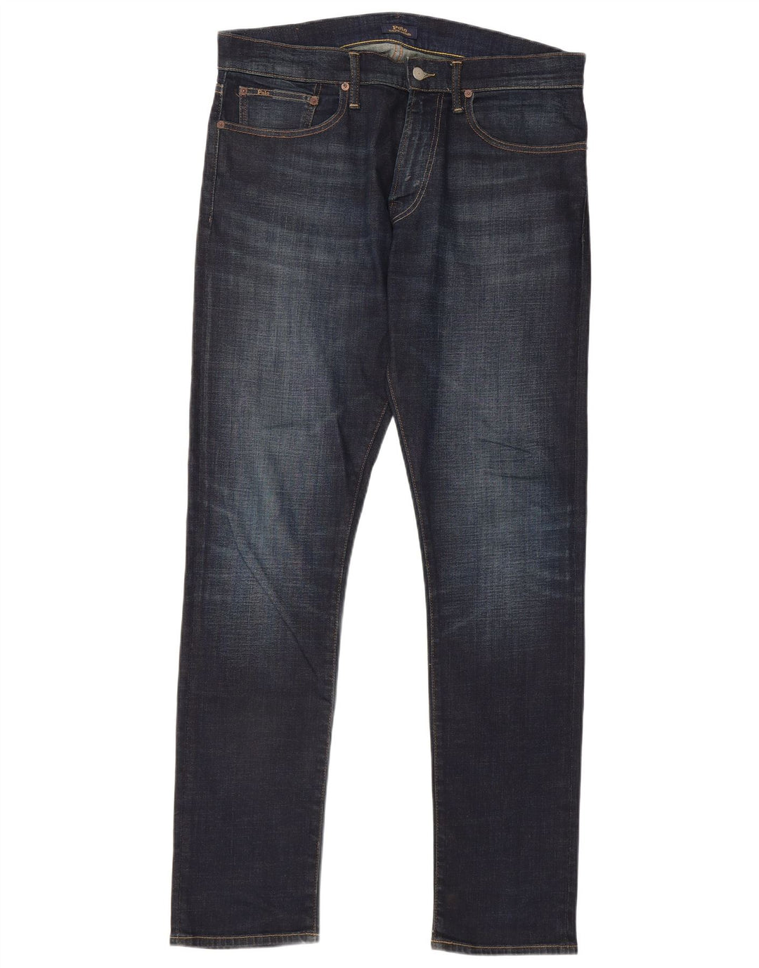 POLO RALPH LAUREN Herren Slim Jeans W33 L34 Marineblaue Baumwolle