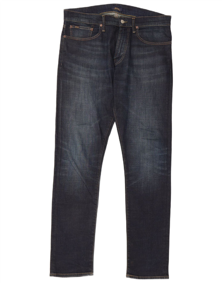 POLO RALPH LAUREN Herren Slim Jeans W33 L34 Marineblaue Baumwolle