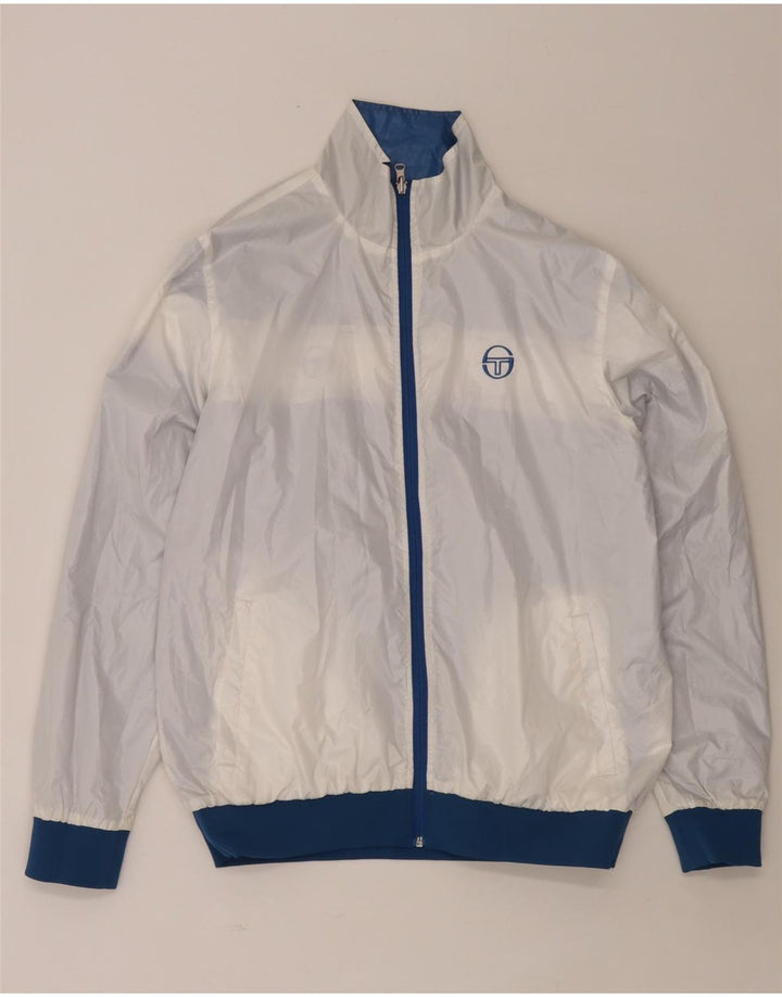 Sergio Tacchini Herren Wendejacke UK 42 XL Blaues Colourblock-Polyester