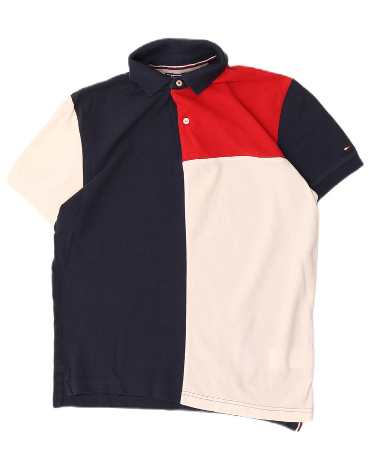 Tommy Hilfiger Herren-Poloshirt mit normaler Passform, klein, mehrfarbig, Farbblock
