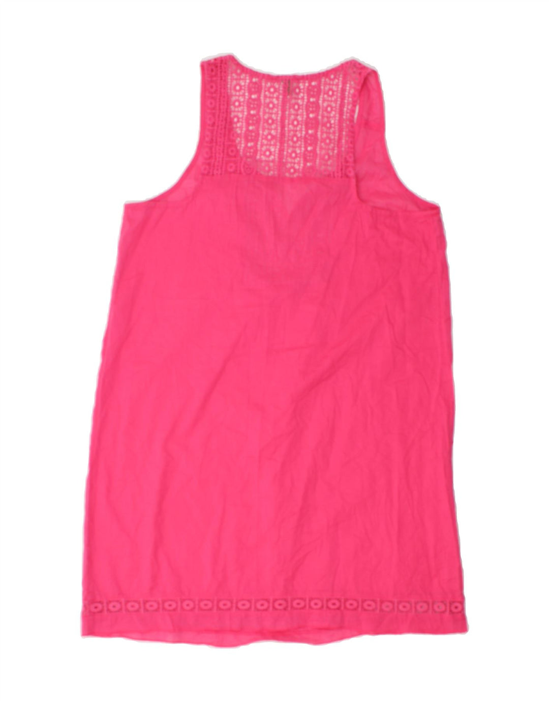 BENETTON Womens Sleeveless Tunic Dress UK 14 Medium Pink Vintage Benetton and Second-Hand Benetton from Messina Hembry 