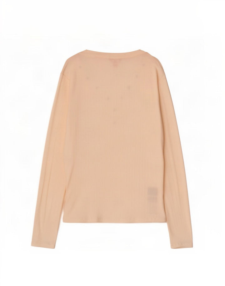 Guess Damen Top Langarm UK 14 Large Off White Viscose
