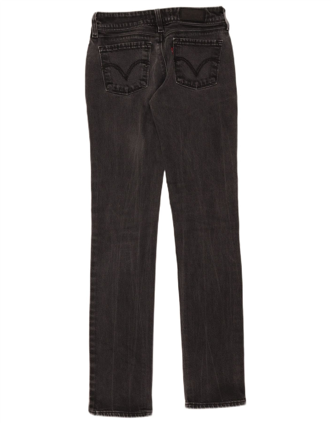 Levi's Damen 571 Slim Jeans W28 L34 Schwarze Baumwolle