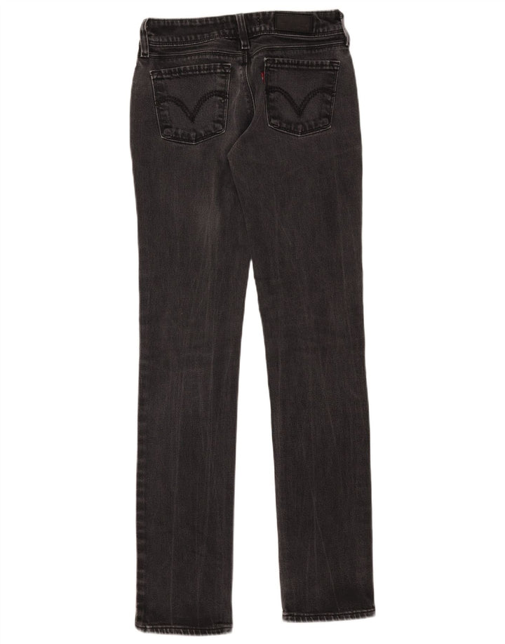 Levi's Damen 571 Slim Jeans W28 L34 Schwarze Baumwolle