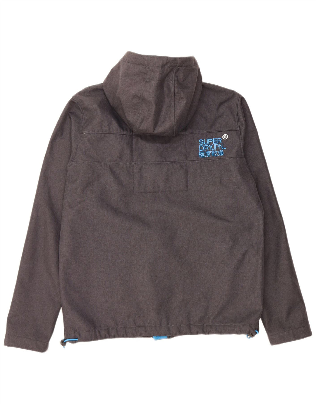 SUPERDRY Herren-Windbreakerjacke mit grafischer Kapuze, UK 42, XL, Grau, Polyester