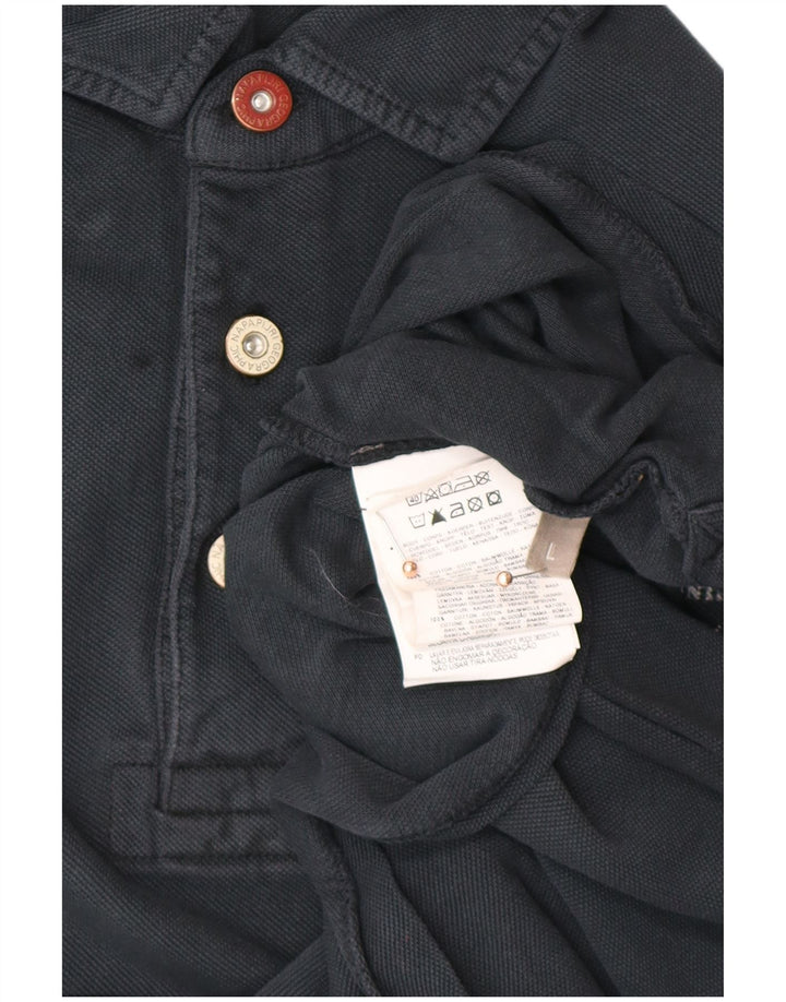 NAPAPIJRI Herren-Poloshirt mit Grafik, groß, marineblau, Baumwolle